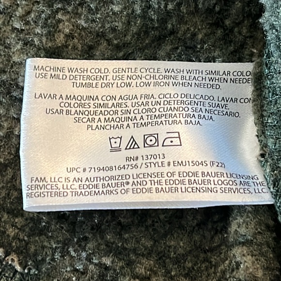 Eddie Bauer Mens Green Sweater Fleece 1/4 Zip Pockets Pullover Long Sleeve XL - Picture 15 of 16